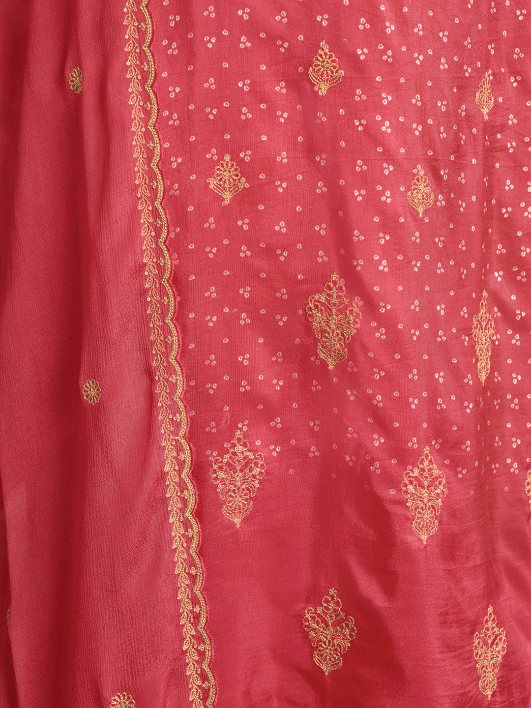 Digital Bandhni Printed Kurta with Trouser & Scalloped Dupatta Product vendor