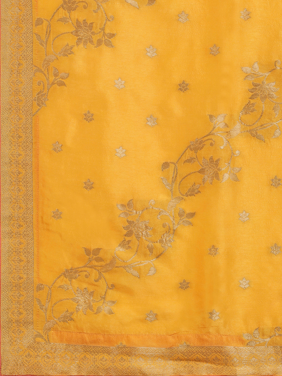 Orange Meena Jacquard Kurta Suit Set Product vendor