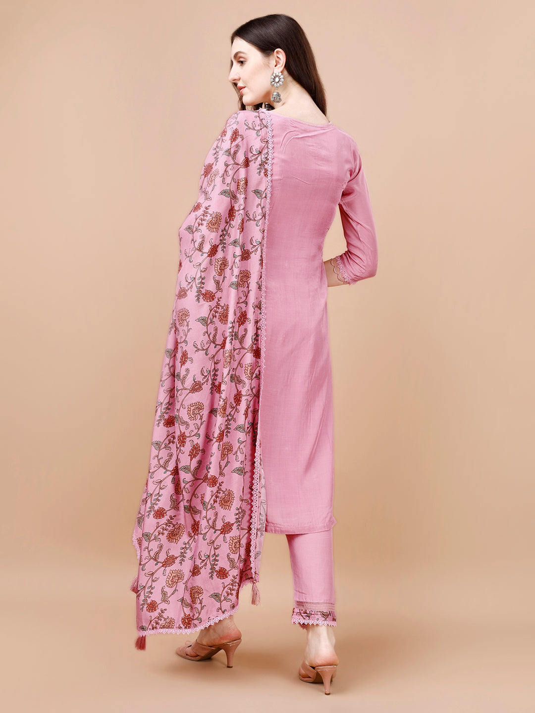 Light Pink Embroidery Kurta Suit Set Product vendor