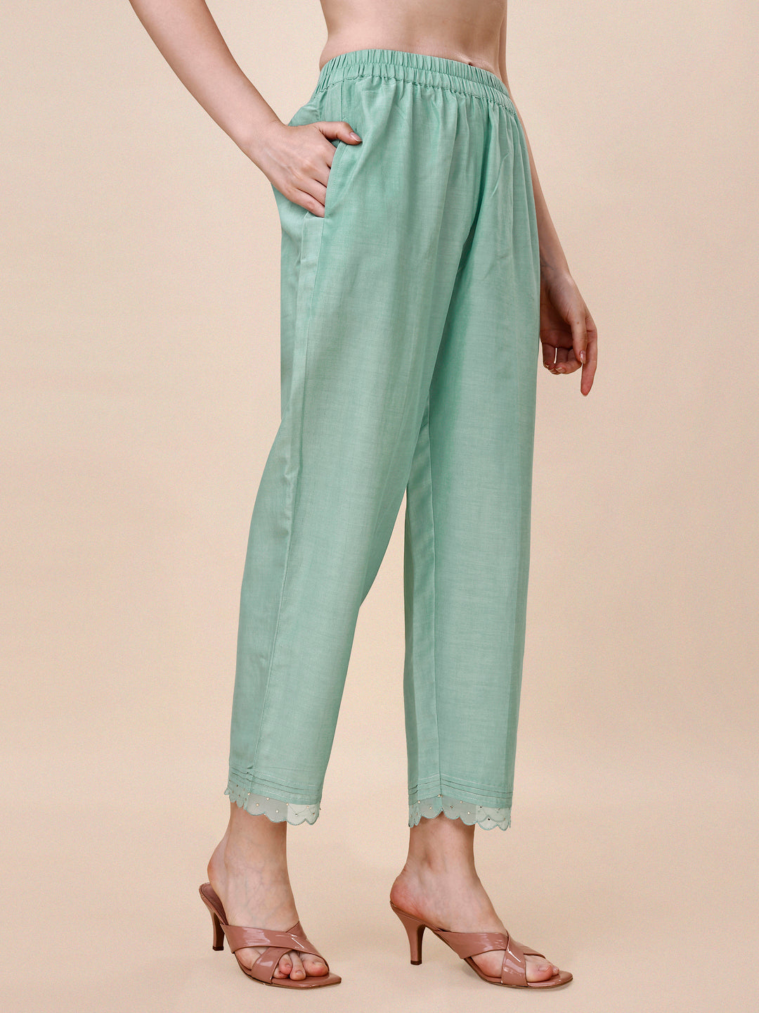 Green Embroidery Kurta Suit Set Product vendor
