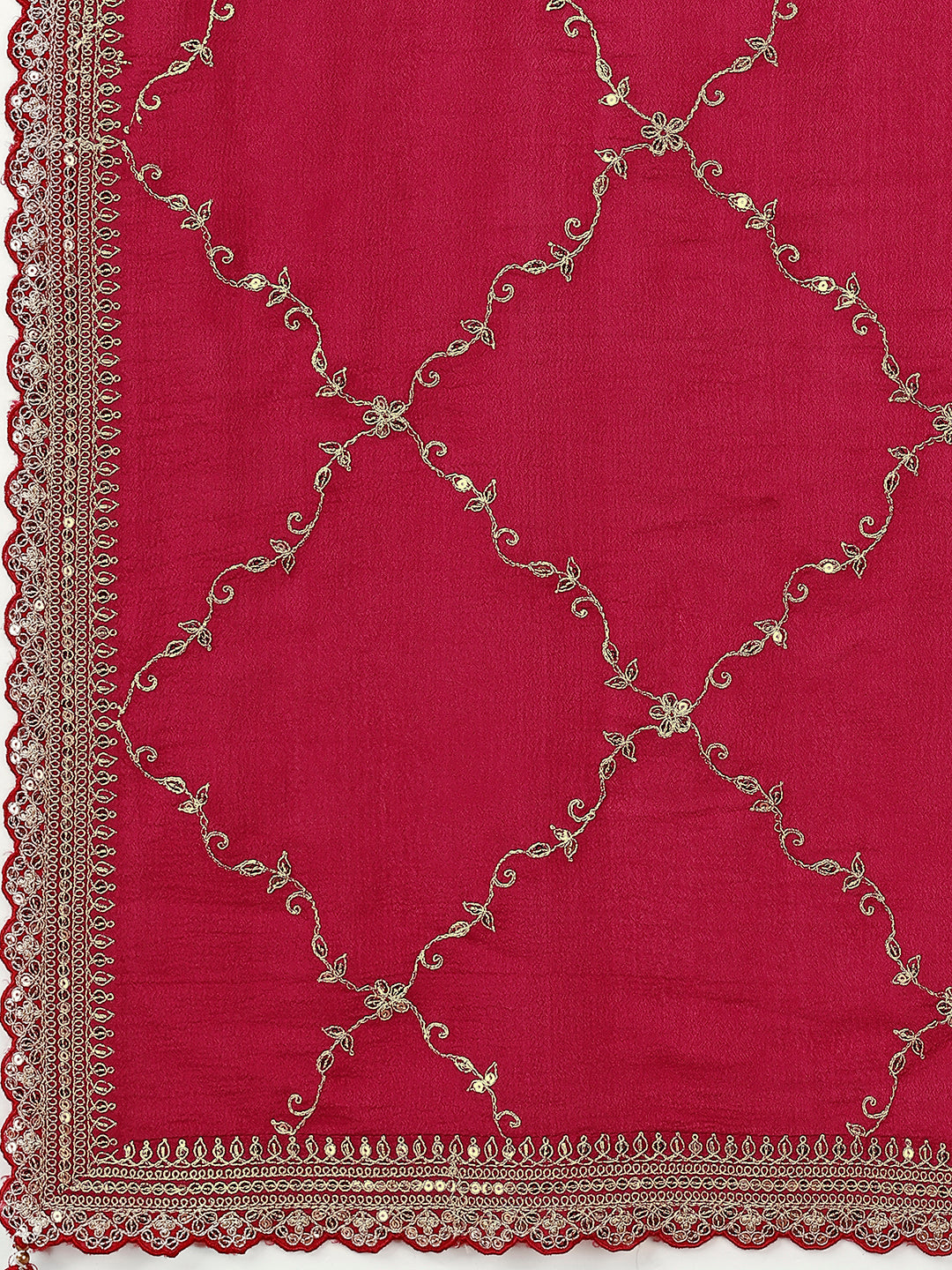 Red Jacquard with Embroidery Sharara Suit Set Product vendor