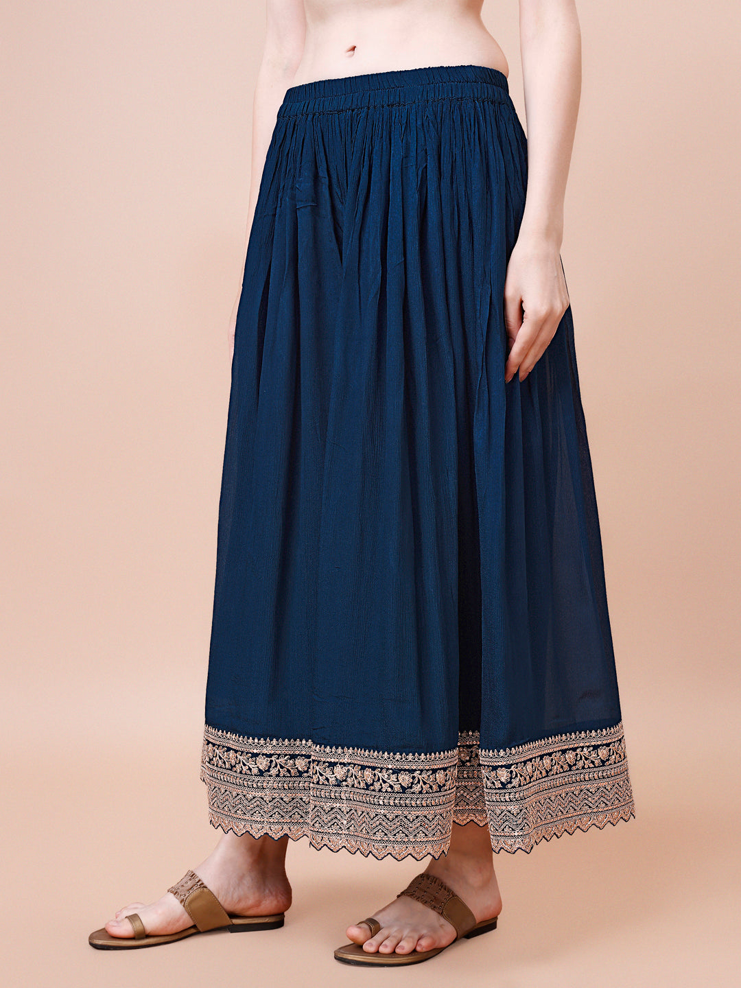 Dark Teal Jacquard with Embroidery Sharara Suit Set Product vendor