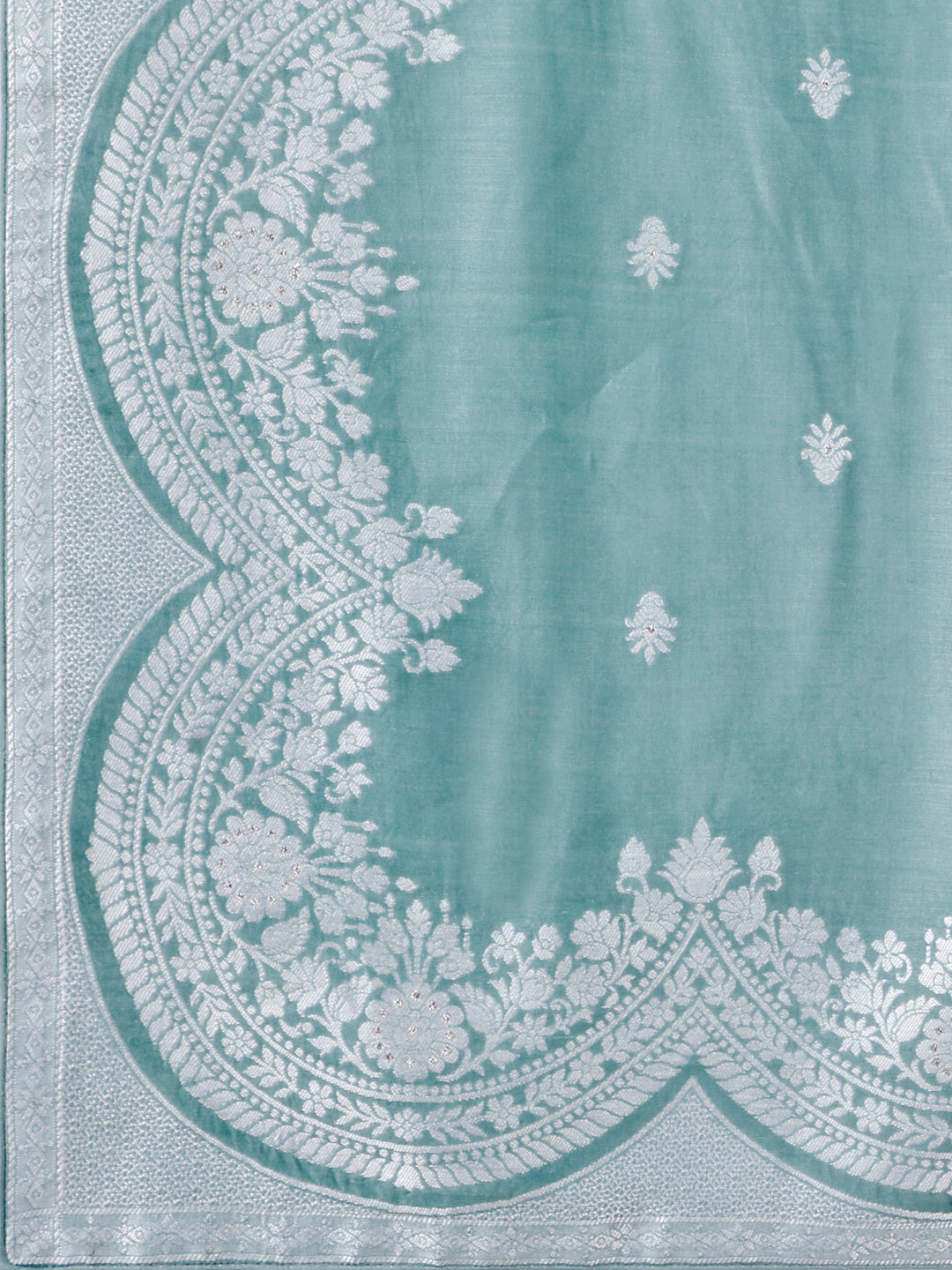 Light Blue Thread Woven Tussar Silk Kurta Suit Set Product vendor