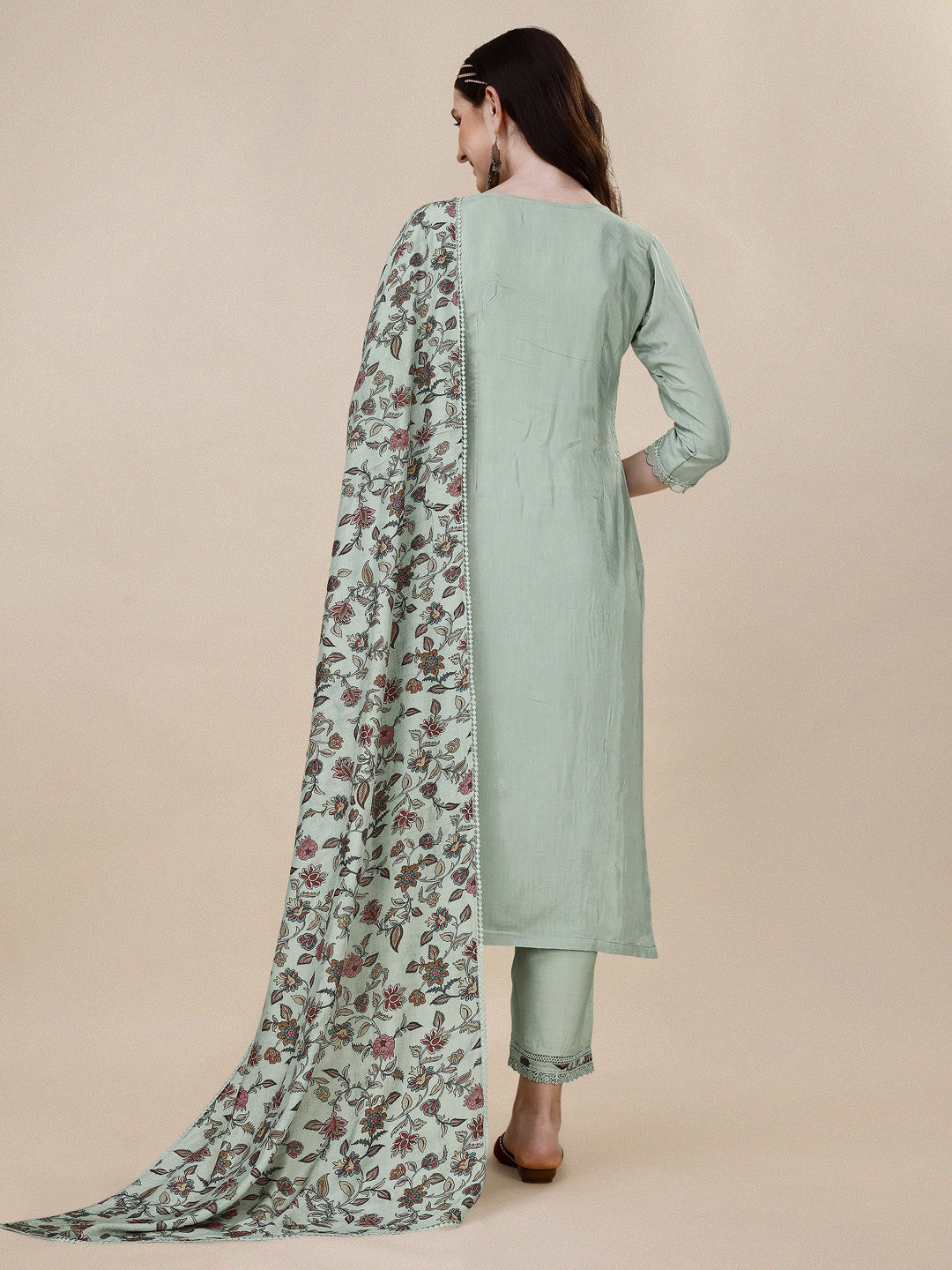 Summer Green Embroidery Kurta Suit Set Product vendor