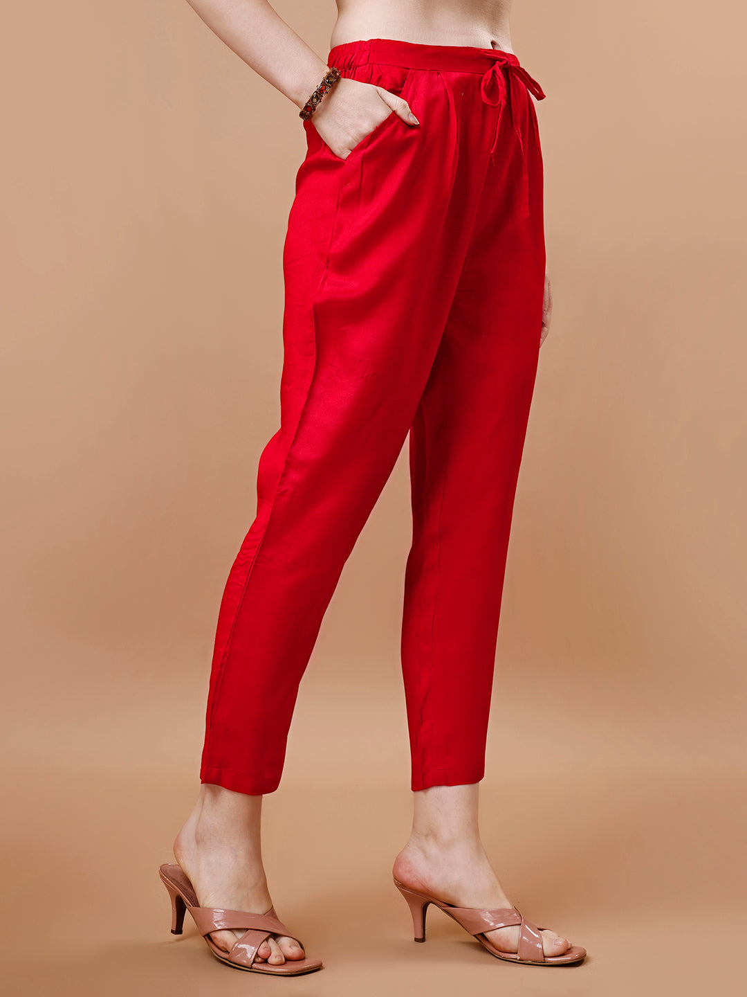 Red Printed Alia Cut Kurta Suit Set Product vendor