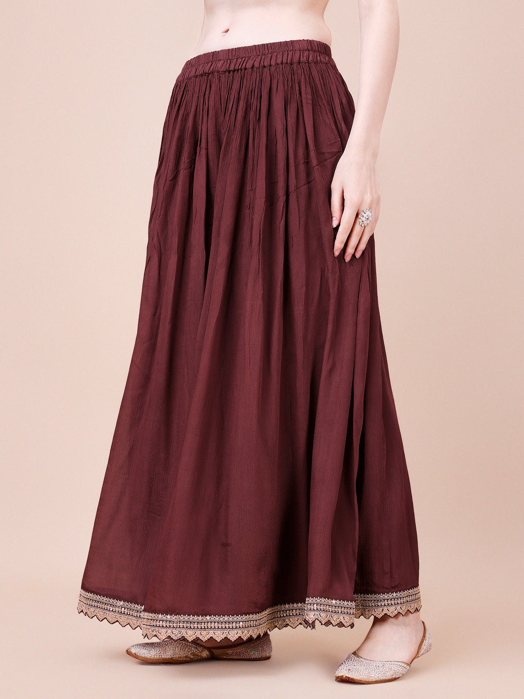 Maroon Printed with Embroidered Sharara Suit Set Product vendor