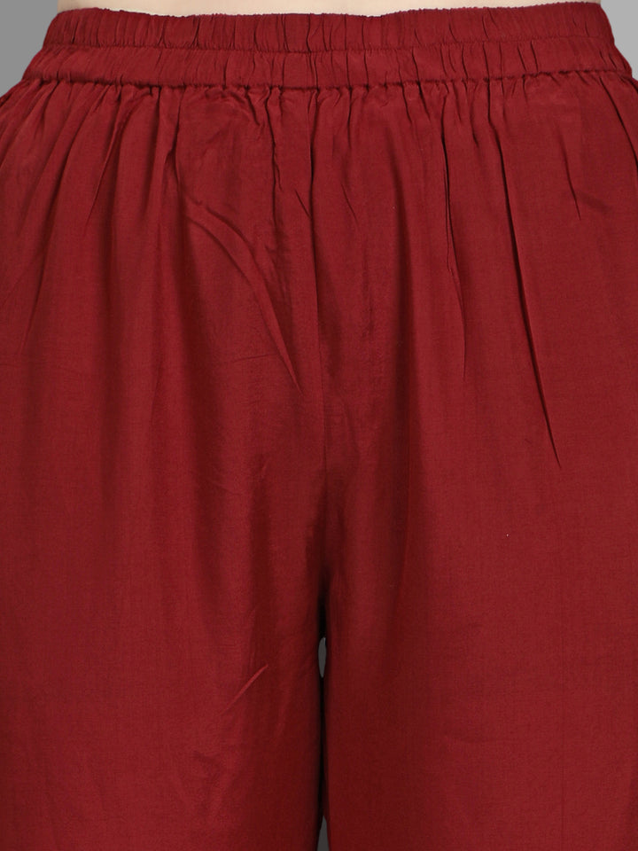 Maroon Jacquard Kurta Suit Set Product vendor