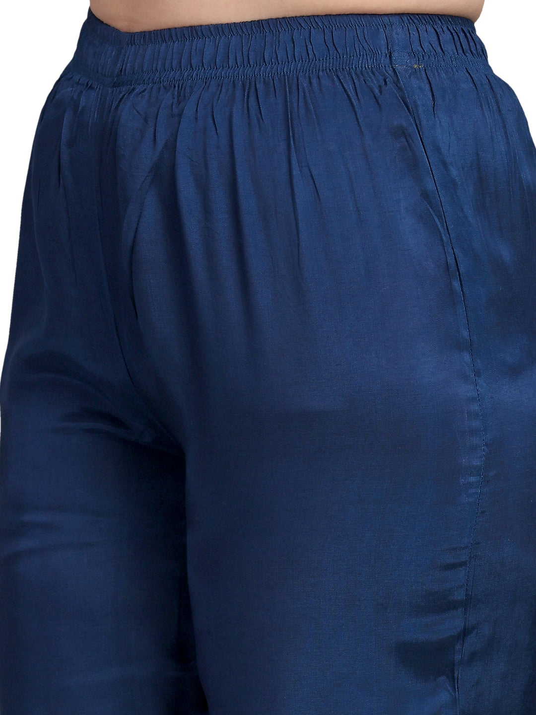 Blue Jacquard Contrast Dupatta Kurta Suit Set Product vendor