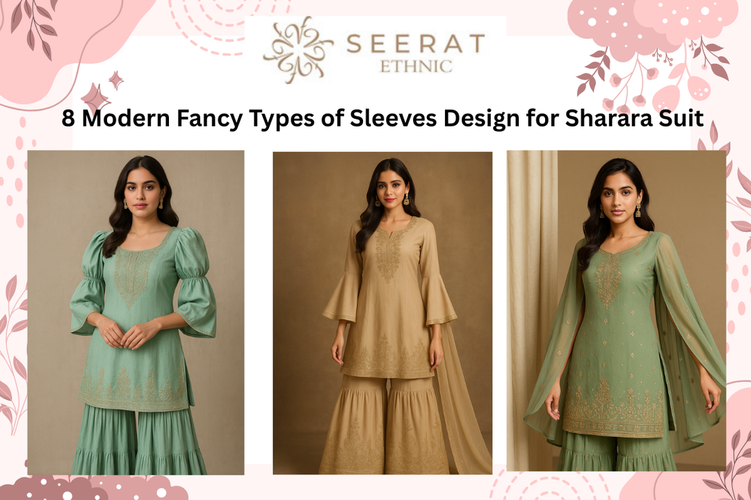 Types of Sleeves Design for Sharara Suit