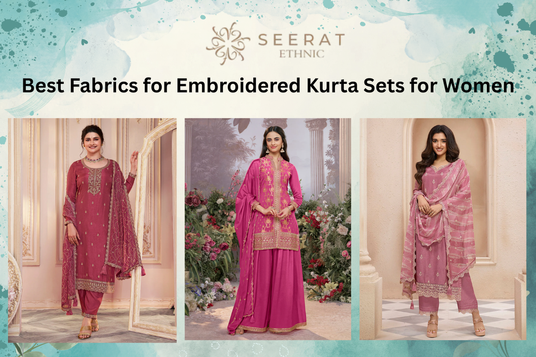 Best Fabrics for Embroidered Kurta Sets for Women