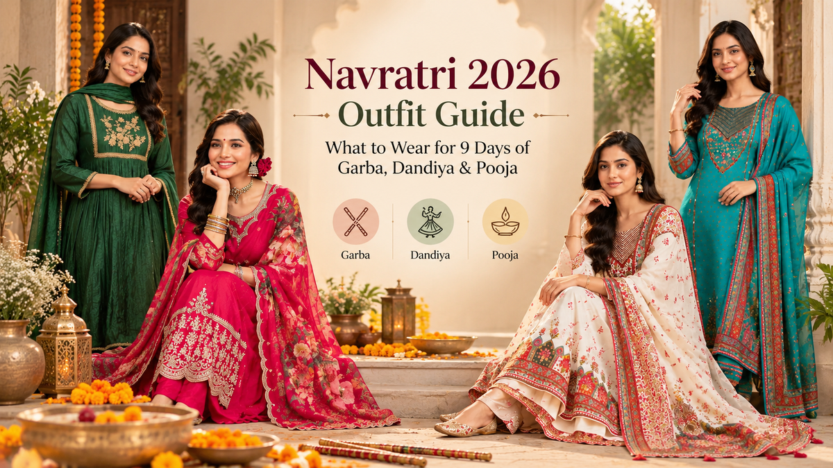 Navratri 2026 Outfit Guide: What to Wear for 9 Days of Garba, Dandiya & Pooja Image