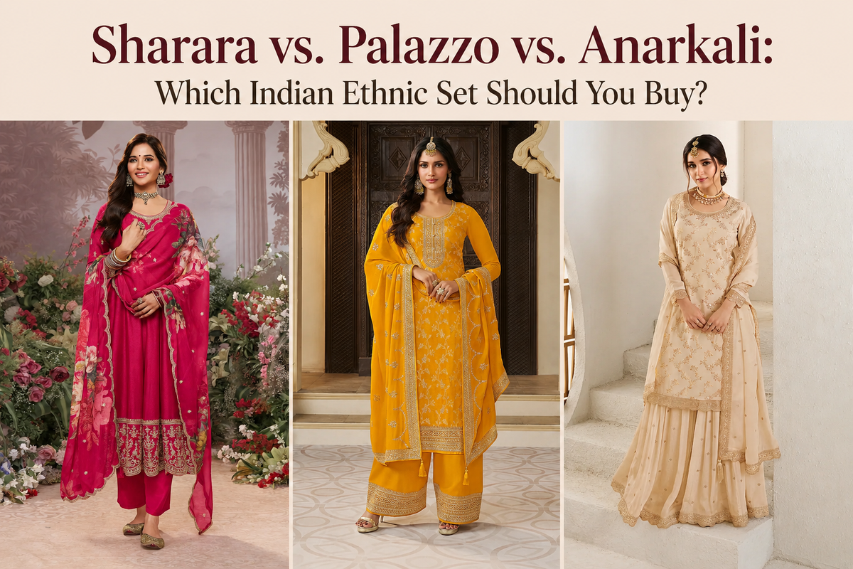 Sharara vs. Palazzo vs. Anarkali: Which Indian Ethnic Set Should You Buy?