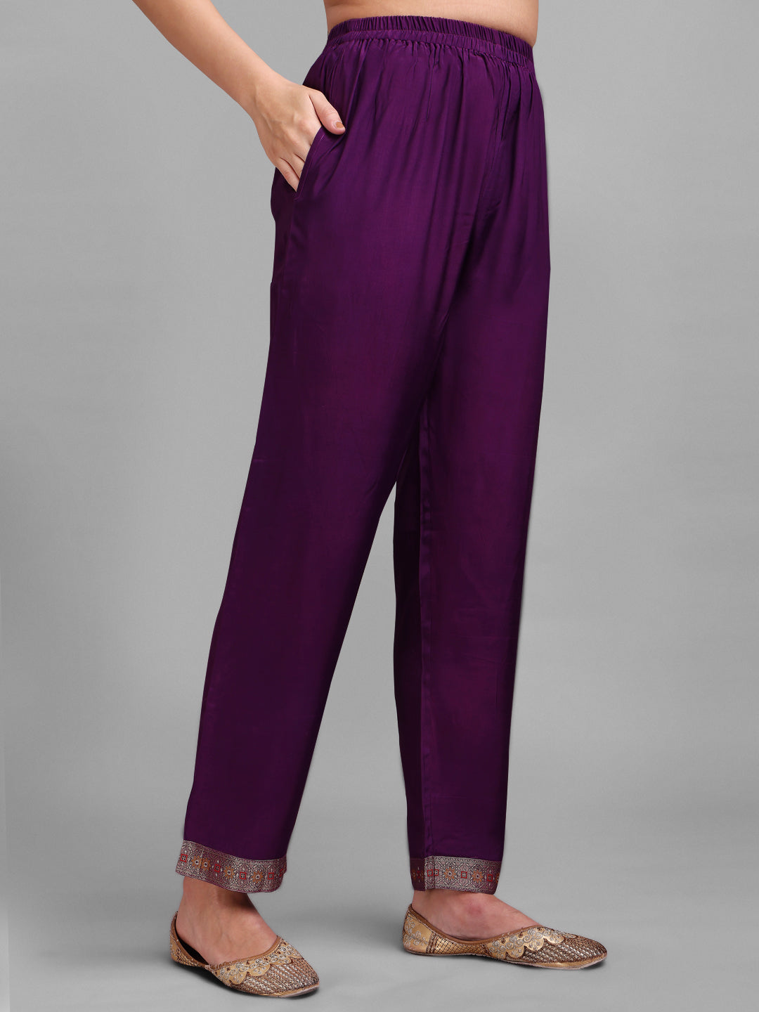 Purple Jacquard Silk Kurta Suit Set Product vendor