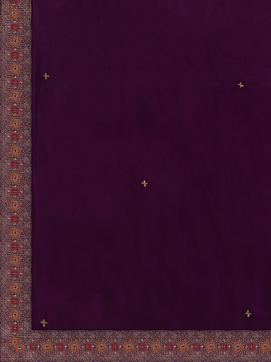 Purple Jacquard Silk Kurta Suit Set Product vendor
