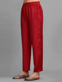 Red Jacquard Kurta Suit Set Product vendor
