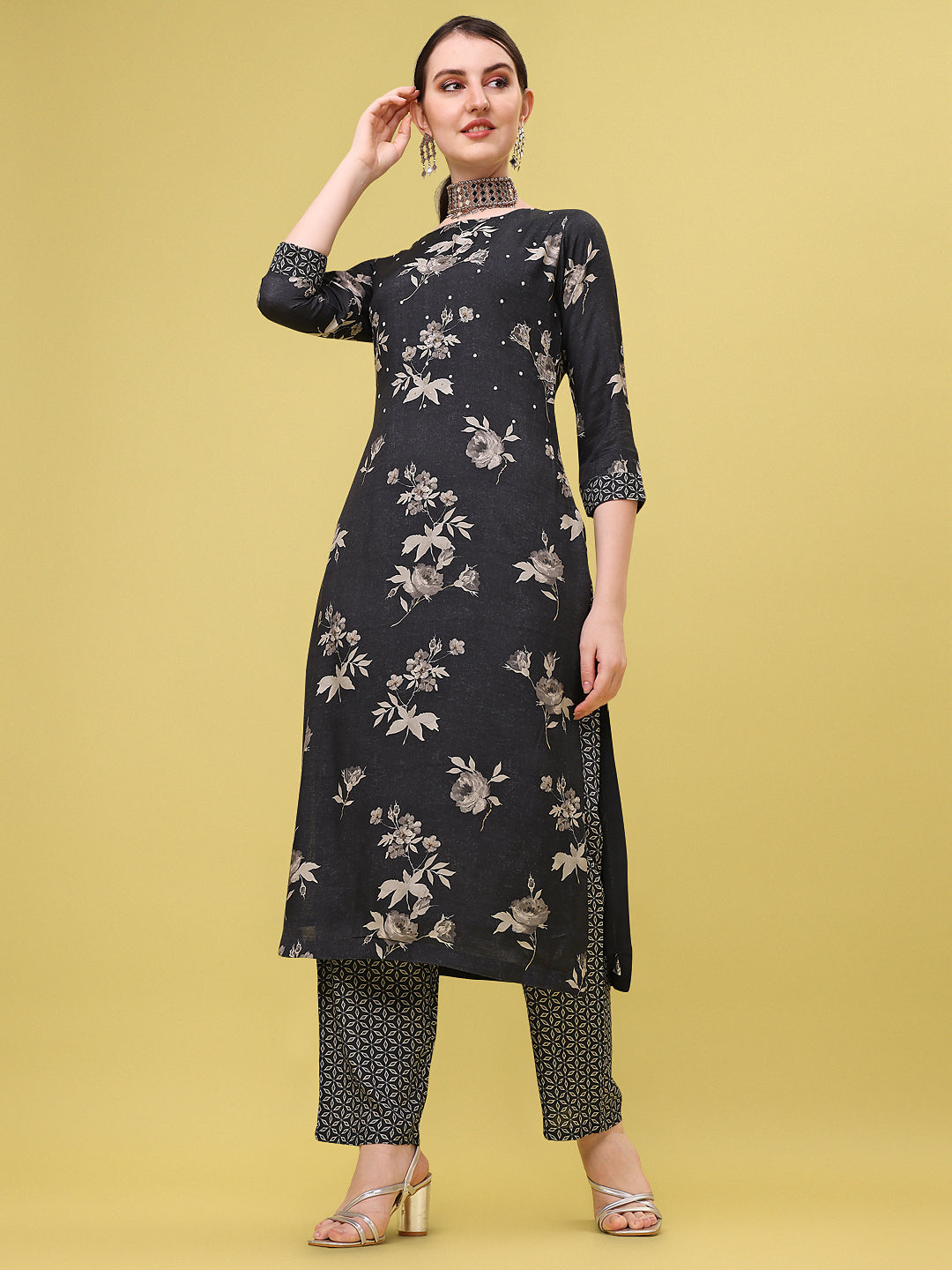 Black Printed Kurta Product vendor
