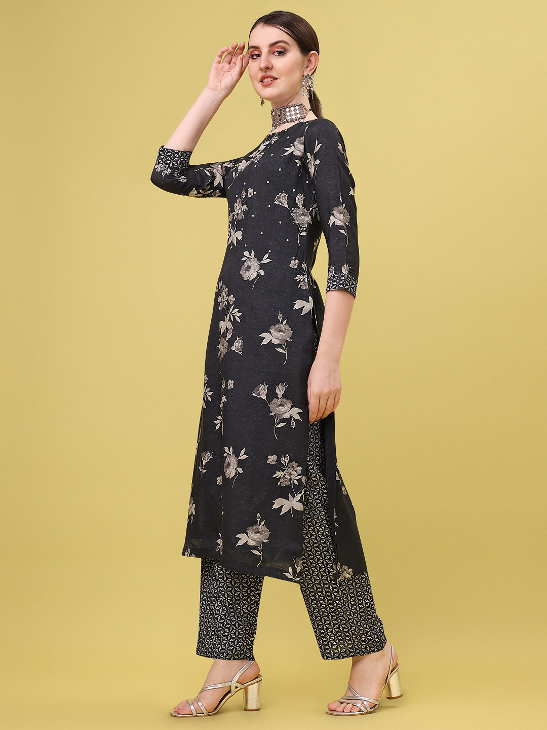 Black Printed Kurta Product vendor