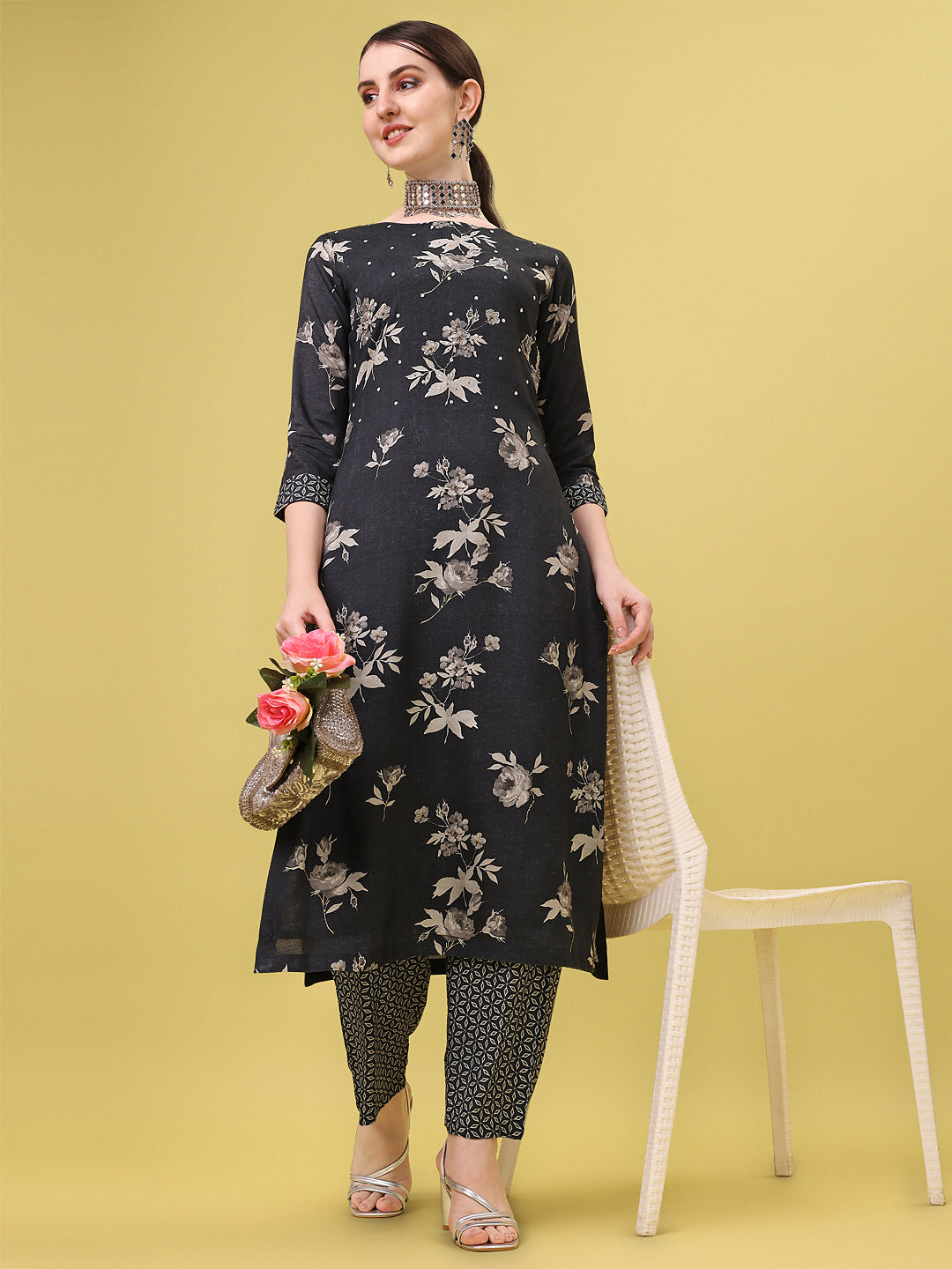 Black Printed Kurta Product vendor