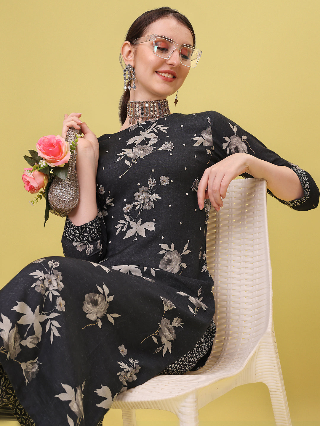 Black Printed Kurta Product vendor