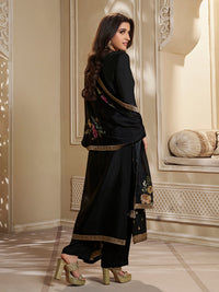 Dola Silk Jacquard Kurta With designer Yoke and handwork  with trousers and Dupatta Product vendor
