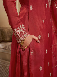 Floral + Geometric thread work & Hanging Pearl on Daman Kurta With Straight Pant & Dupatta Product vendor