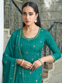 Digital Bandhni Printed Kurta with Trouser & Scalloped Dupatta Product vendor