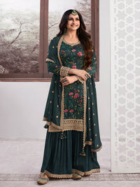Rama Printed with Embroidered Sharara Suit Set Product vendor