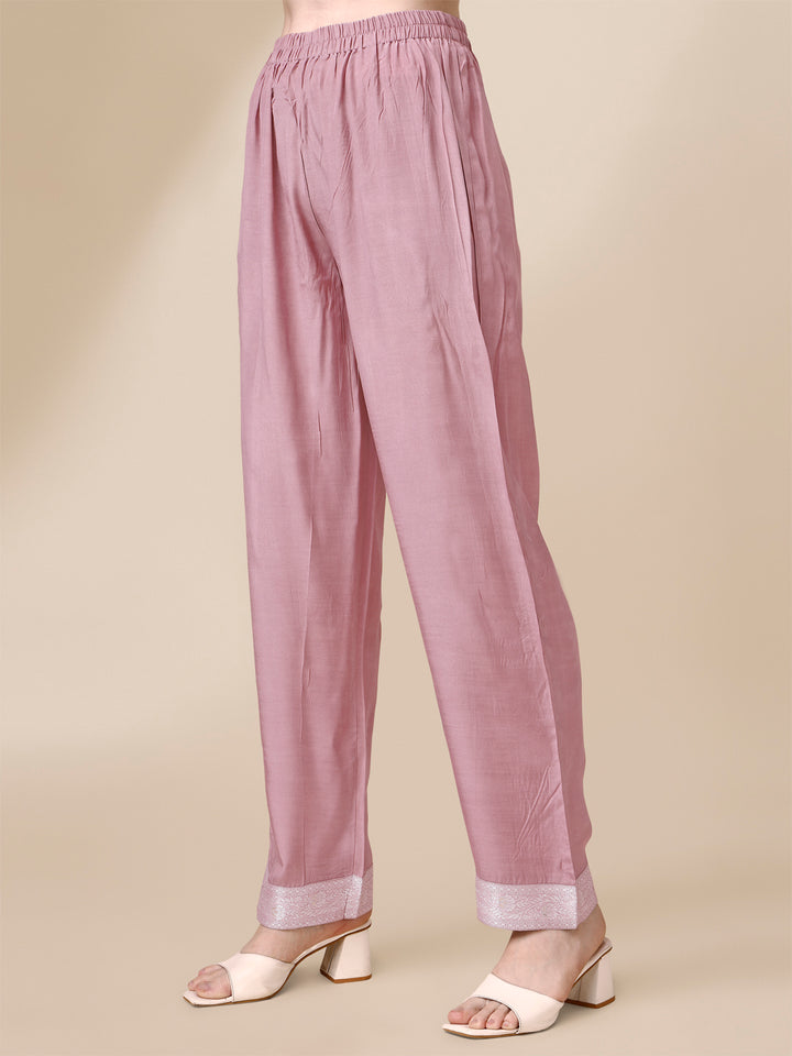 Pink Thread Woven Tussar Silk Kurta Suit Set Product vendor