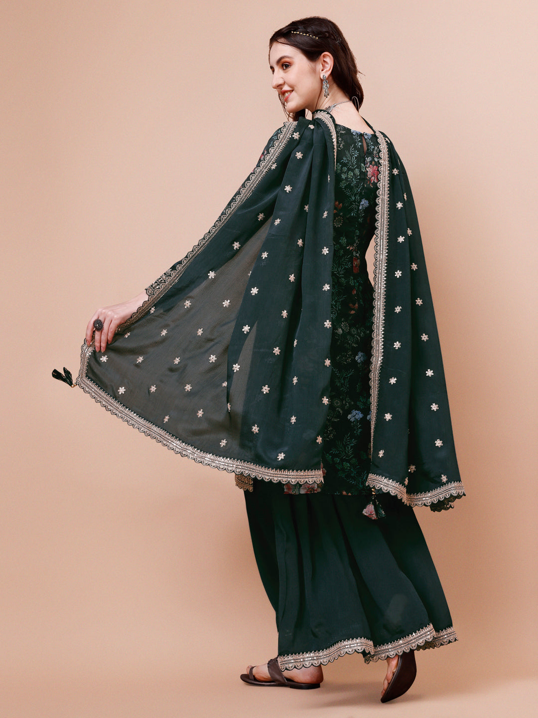 Rama Printed with Embroidered Sharara Suit Set Product vendor