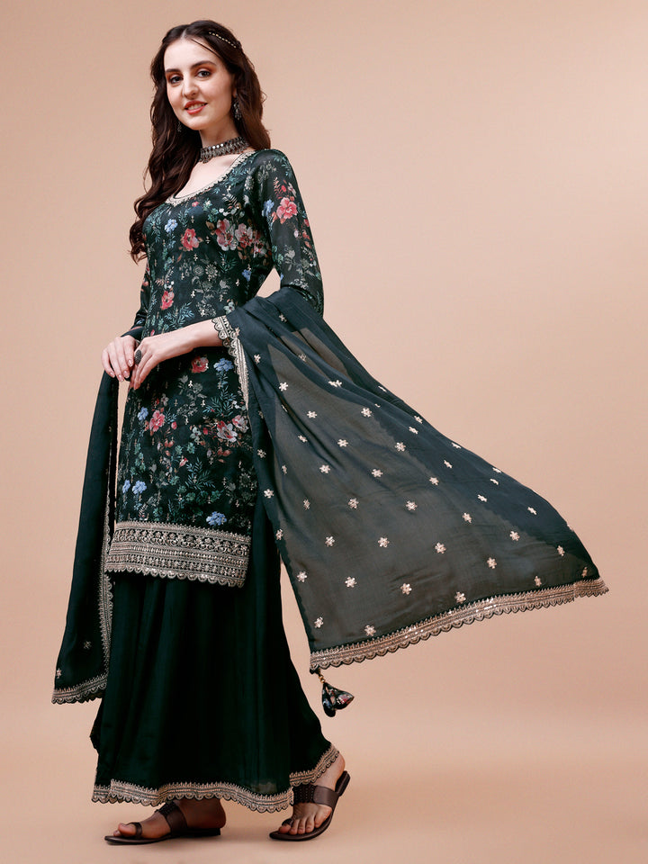 Rama Printed with Embroidered Sharara Suit Set Product vendor