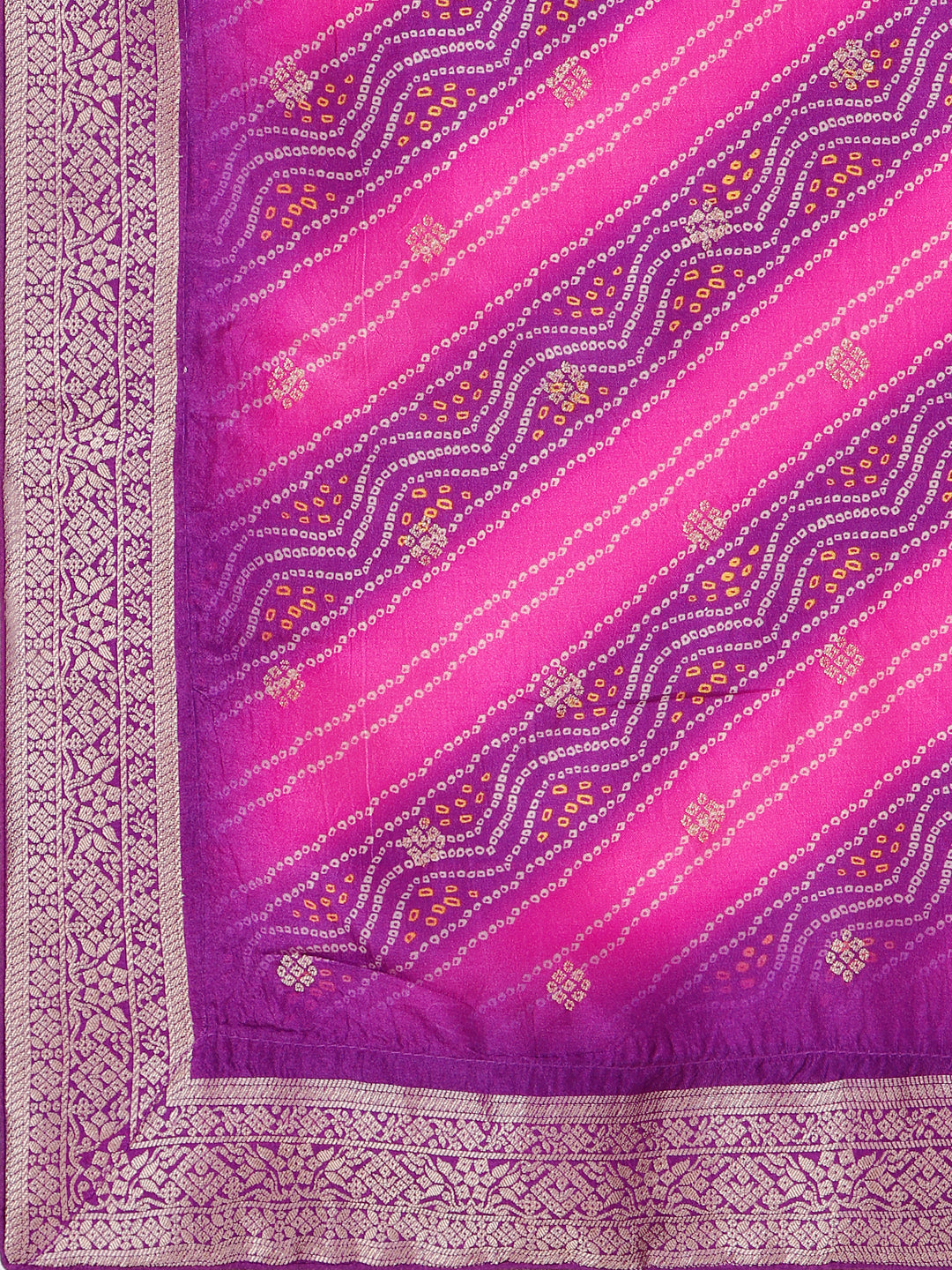 Purple Jacquard Kurta Suit Set with Bandhani Printed Dupatta Product vendor