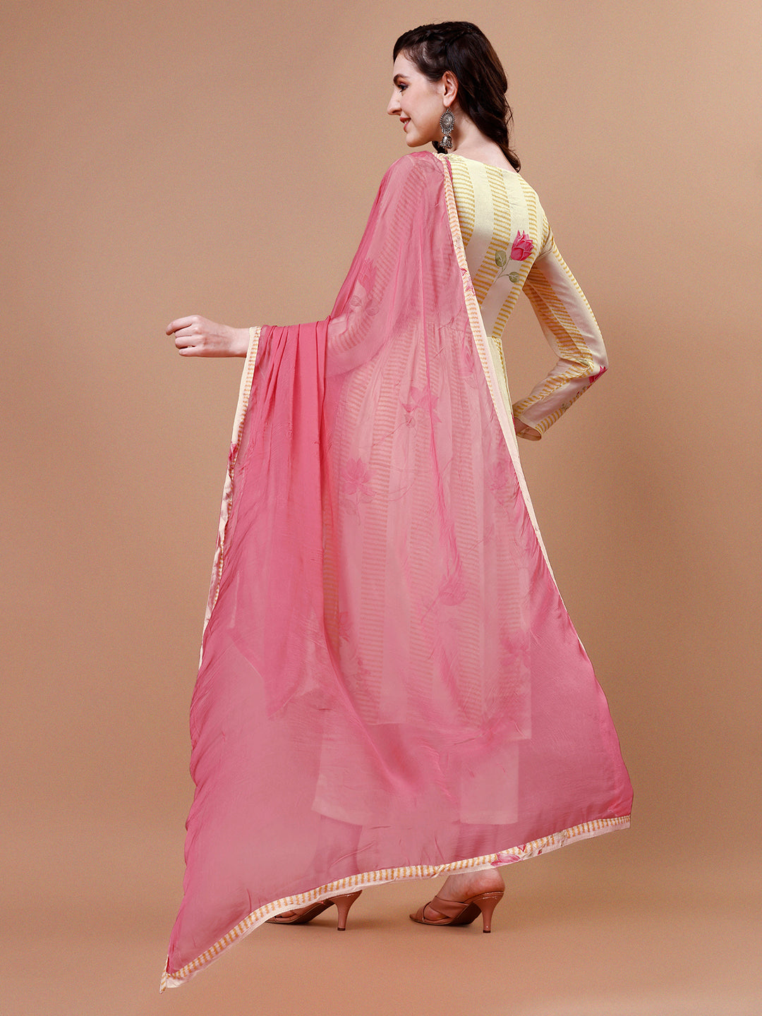 Butter Yellow Printed Kurta Suit Set Product vendor