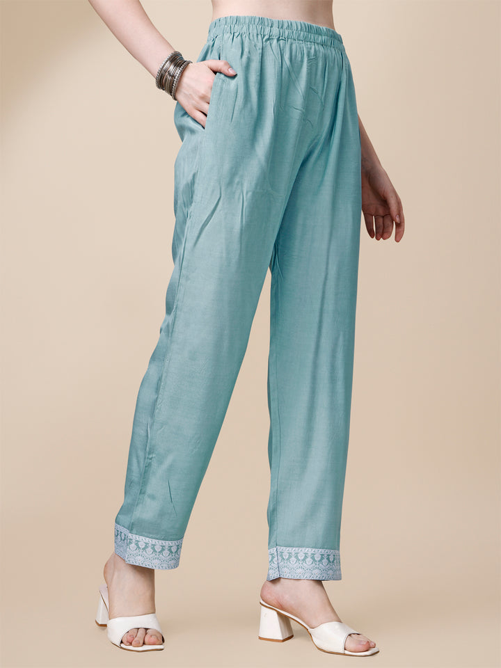 Light Blue Thread Woven Tussar Silk Kurta Suit Set Product vendor