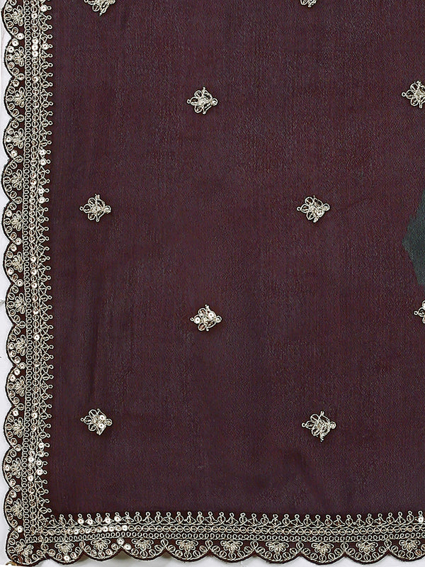 Brown Printed with Embroidered Sharara Suit Set Product vendor