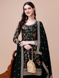 Green Printed with Embroidered Sharara Suit Set Product vendor
