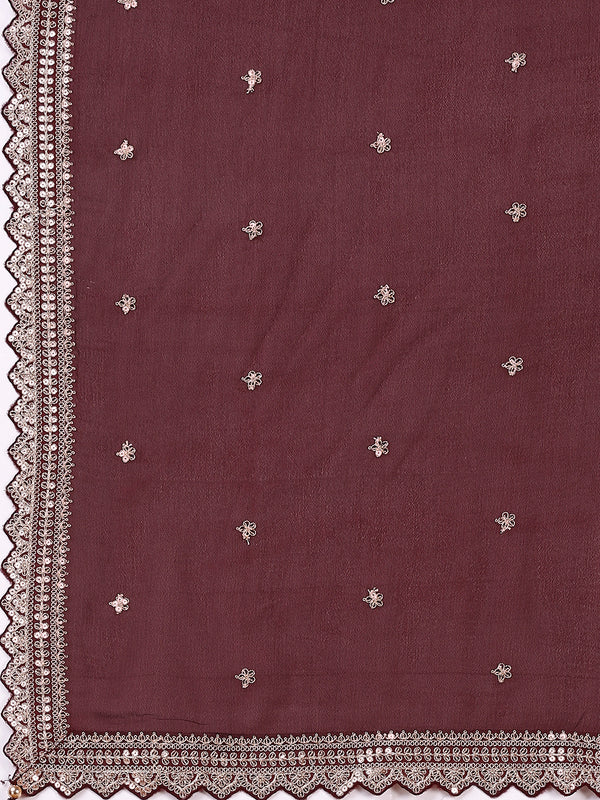 Maroon Printed with Embroidered Sharara Suit Set Product vendor