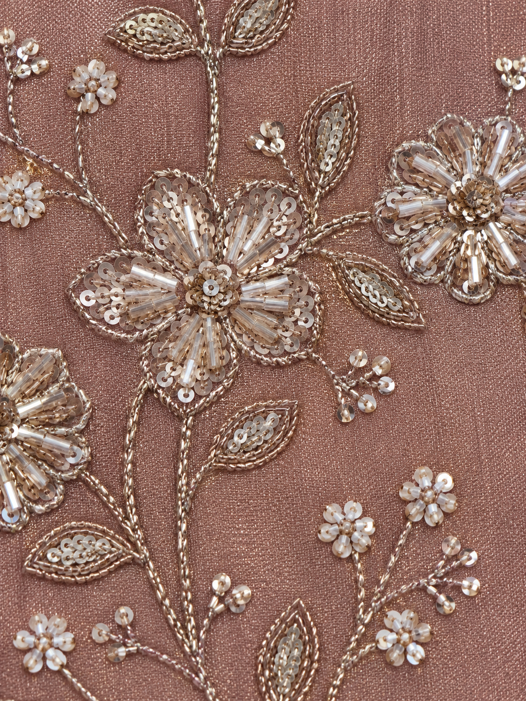 Dusty Rose Poly Silk Embroidered Kurta Palazzo Set with Dupatta