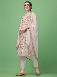 Cream Meena Jacquard Kurta Suit Set Product vendor