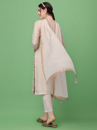 Cream Meena Jacquard Kurta Suit Set Product vendor