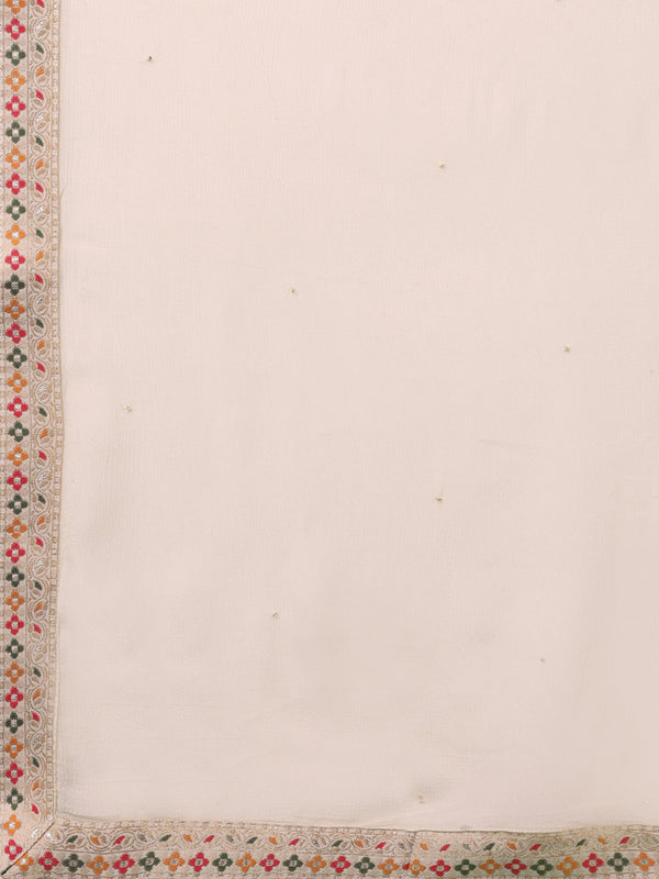 Cream Meena Jacquard Kurta Suit Set Product vendor
