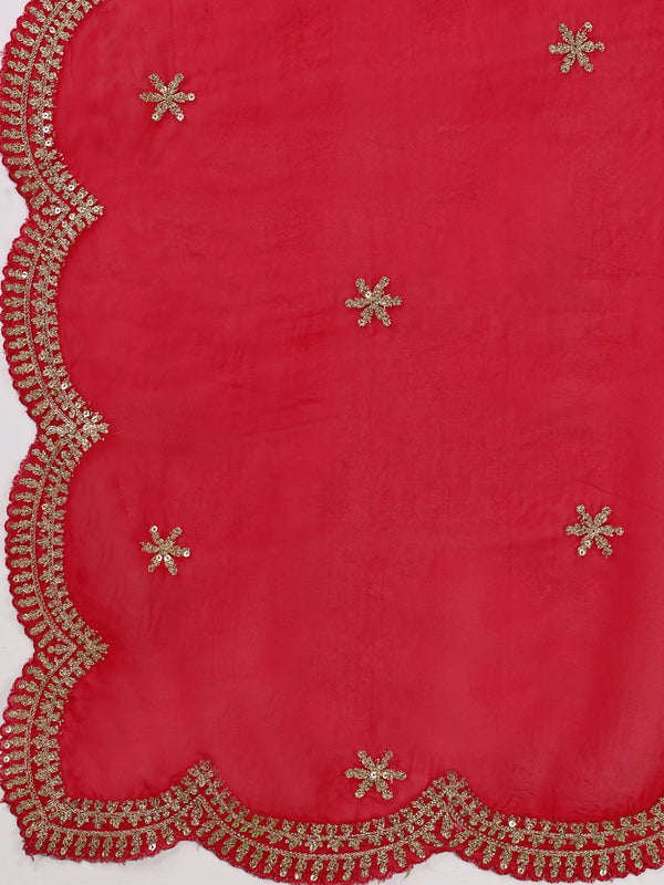 Red Jacquard Kurta Suit Set Product vendor
