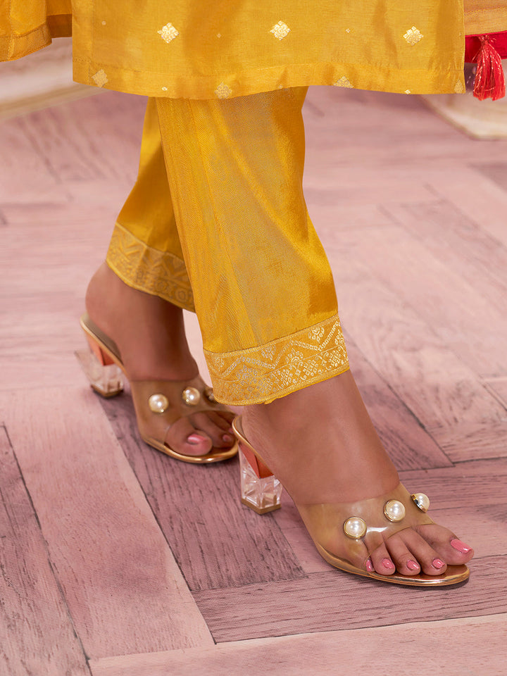 Yellow Jacquard Kurta Suit Set Product vendor