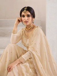 Off-White Jacquard Jaal-Work Sharara Suit Set